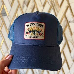 Navy Blue Trucker Hat - Bless your Heart